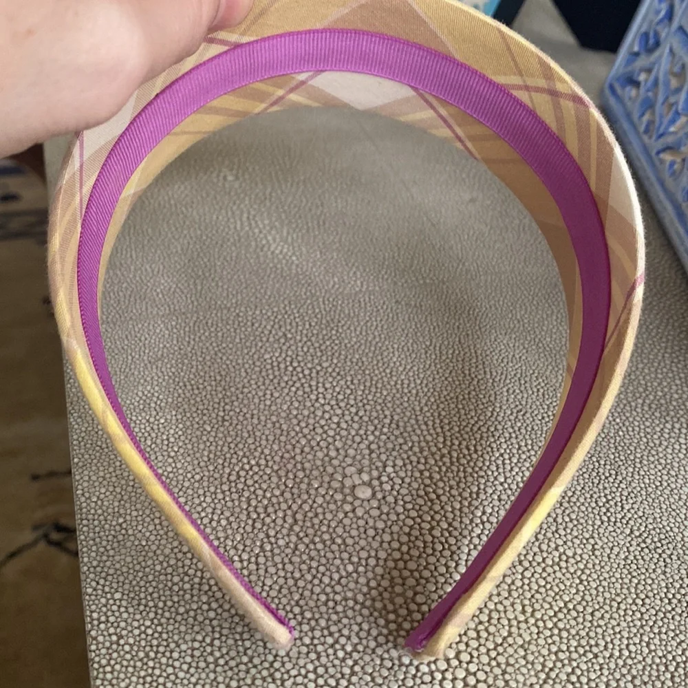 Girls Yellow and Purple Plaid Gymboree Headband